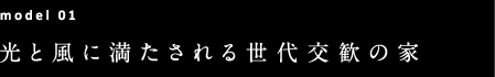 model01 光と風に満たされる世代交歓の家