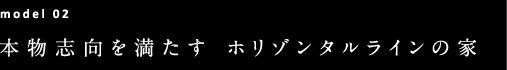 model02 本物志向を満たす ホリゾンタルラインの家