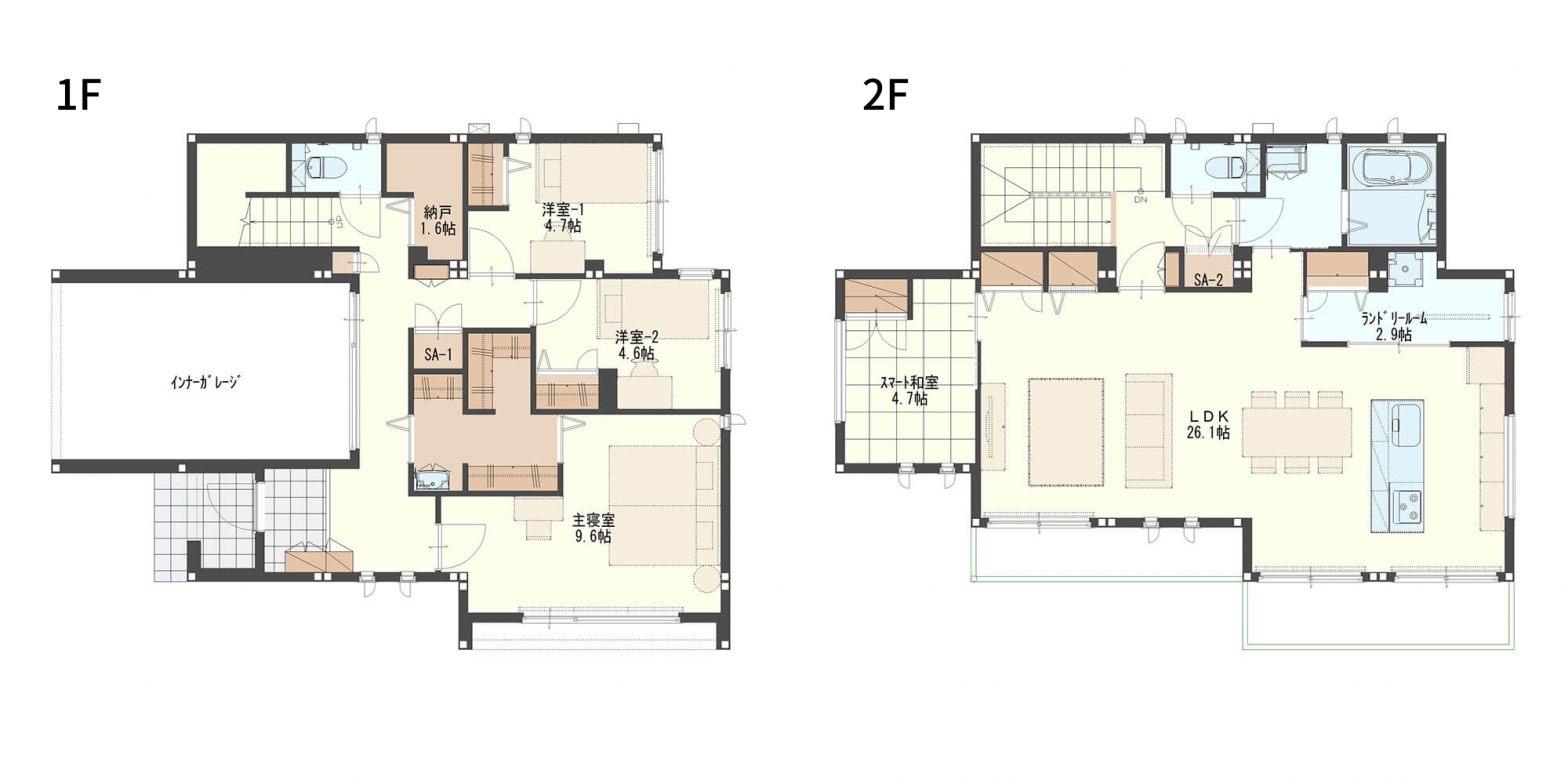 【間取り図あり】2階建て注文住宅、人気の間取りプランは?おしゃれな間取りアイデアも紹介 | 住まいづくりに役立つ情報サイト「home tag」