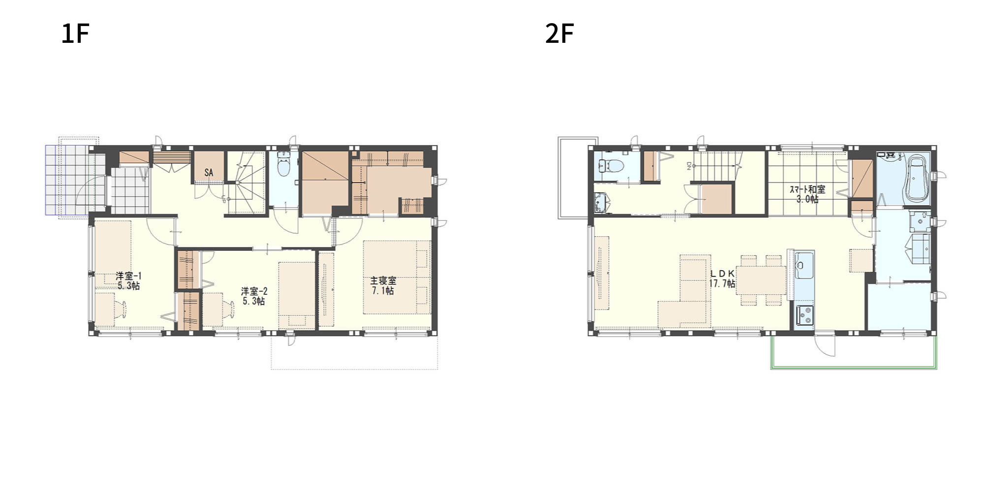 二重階段の間取り図