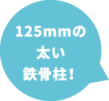 125mm角の鉄骨！