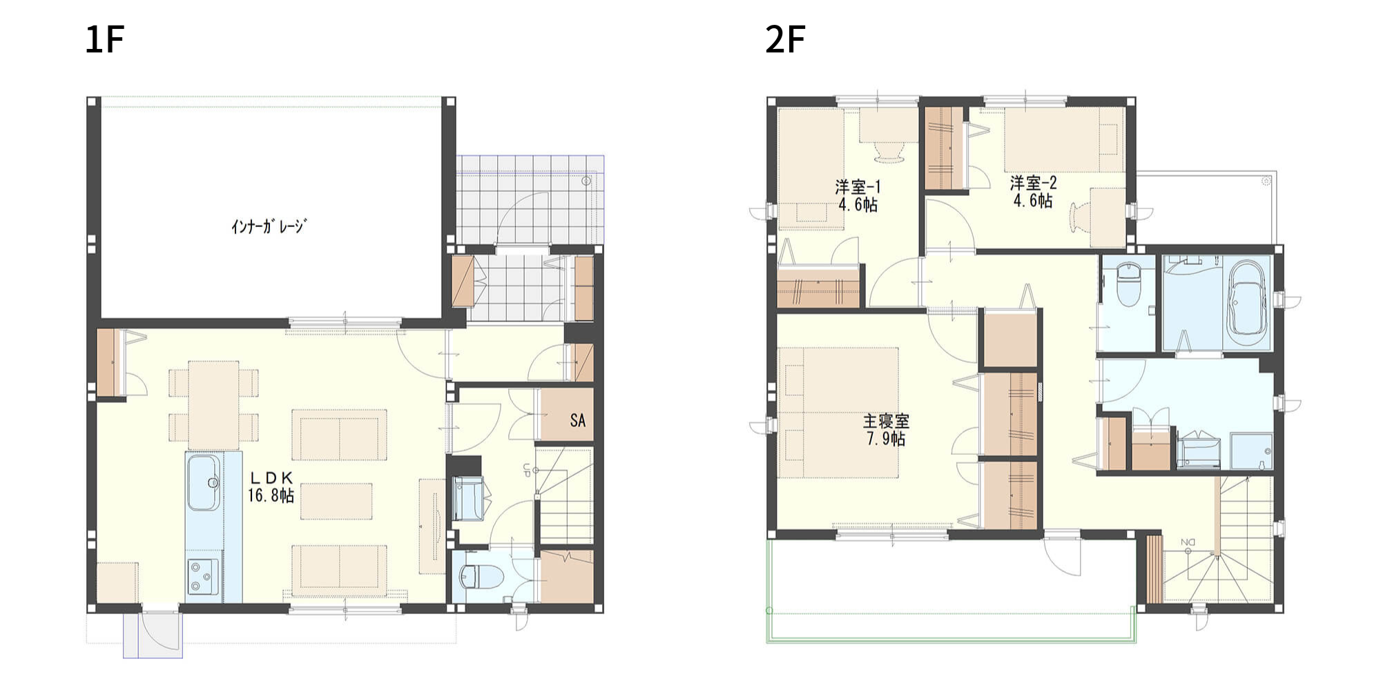2階建てガレージハウスを建てたい!建築費用の目安やおすすめの間取りも紹介 | home tag | 住宅・ハウスメーカーのトヨタホーム