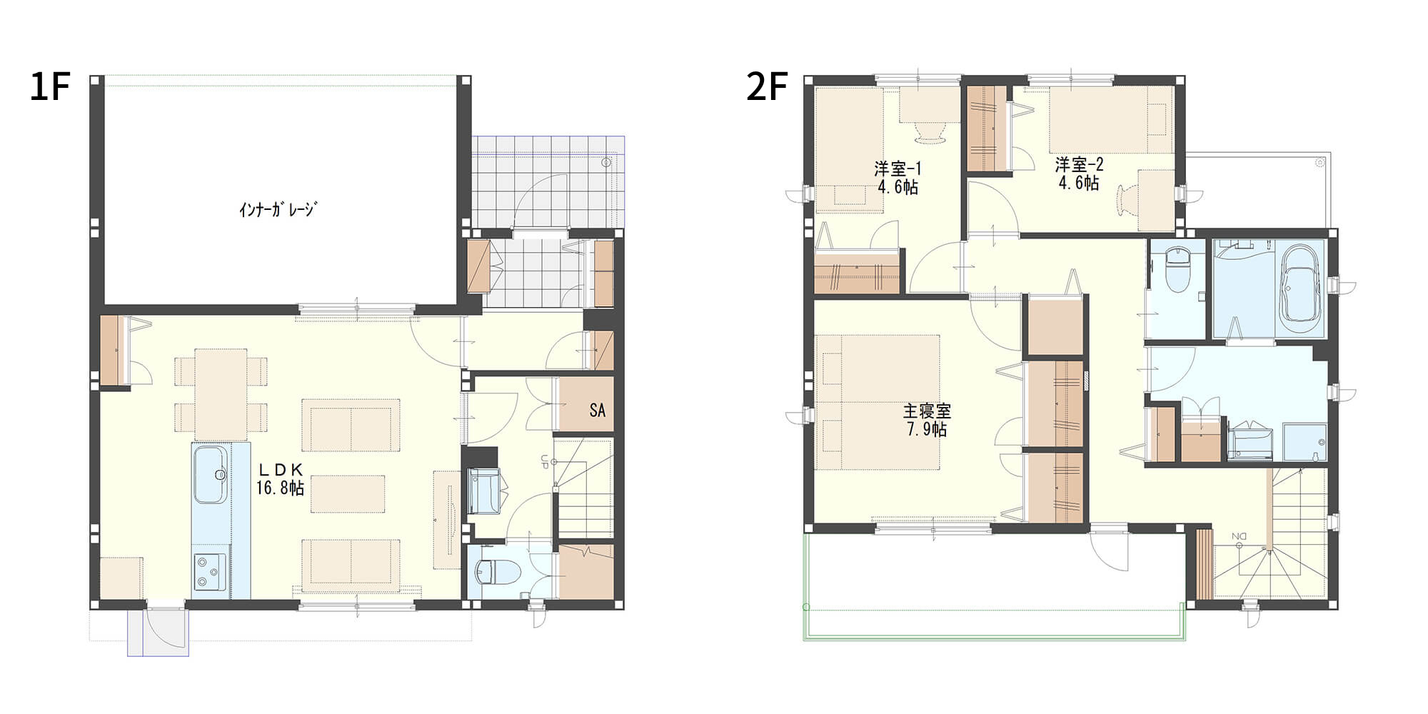2台分のガレージハウスのメリット・デメリットは?注意点を建築実例とともに紹介 | home tag | 住宅・ハウスメーカーのトヨタホーム