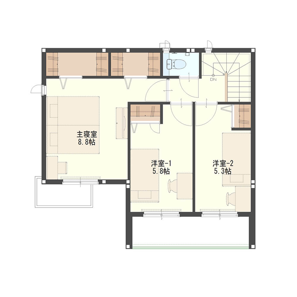 【約30坪・3LDK・2階建て】考えられた家事動線の住まい②
