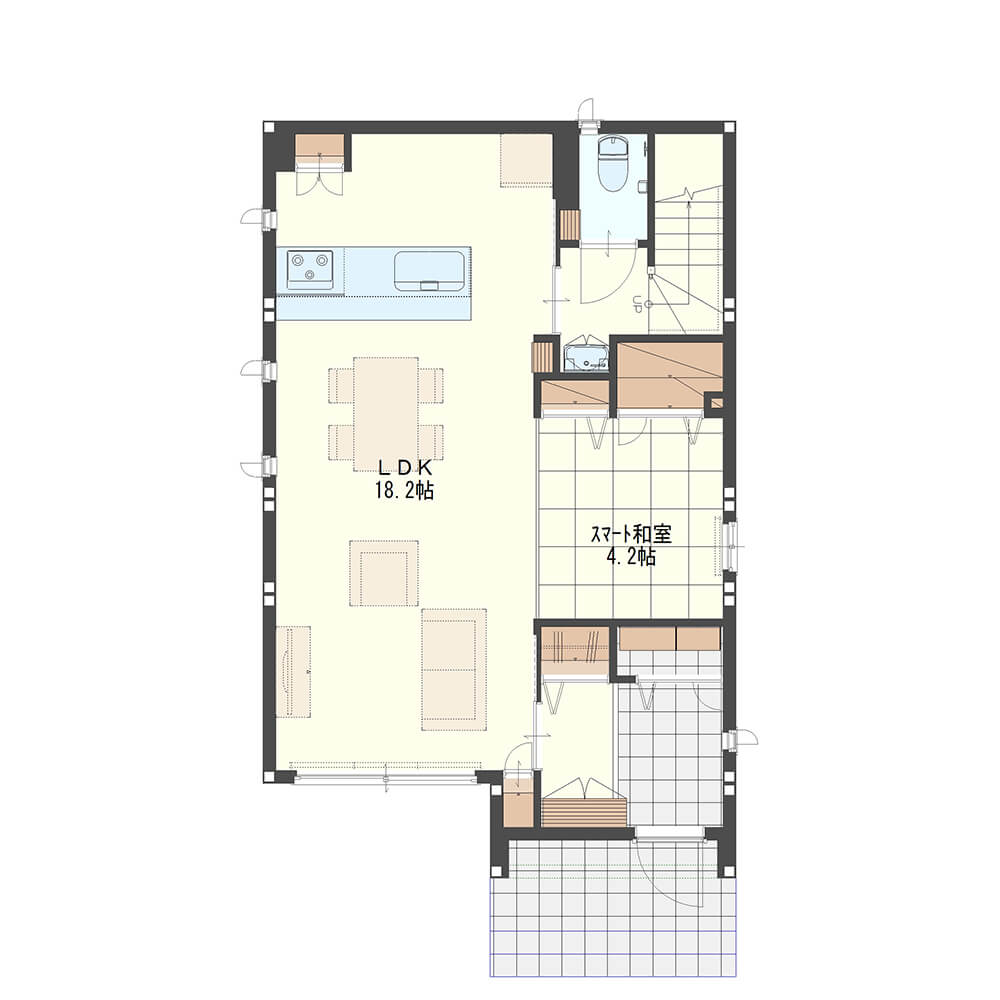【32坪・3LDK・二階建て】動線と収納に工夫がある住まい①