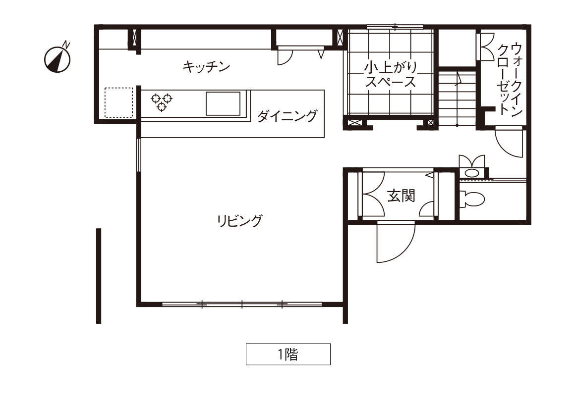 全館空調で一年中快適！ランドリールームとしても活躍する洗面脱衣室の間取り図①