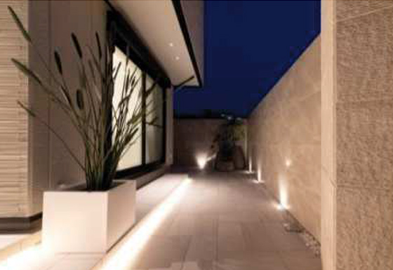 プライベートなガーデンテラス