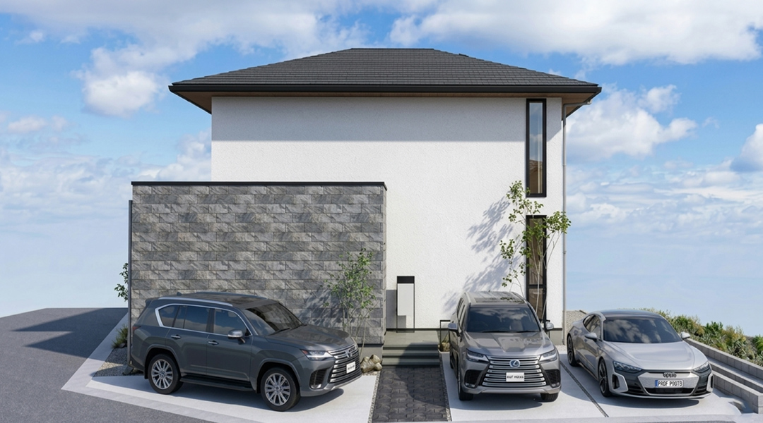 三島市谷田夏梅木分譲3外観