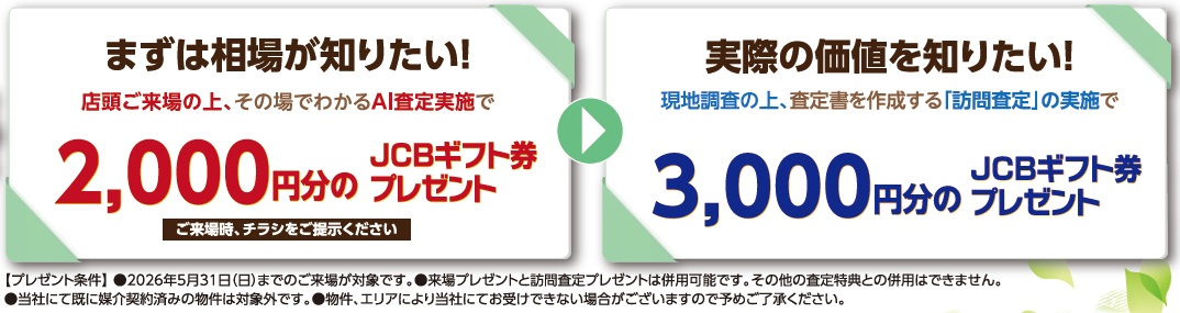 春の売却応援キャンペーン　査定のお申込み