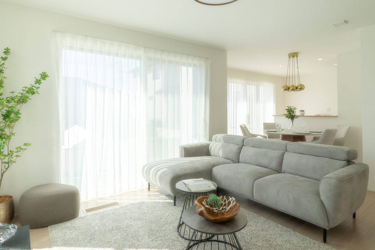 2つの大開口で通風・採光もたっぷり